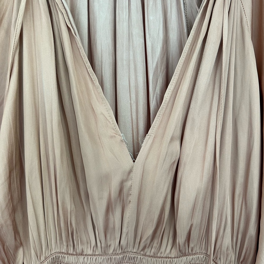 Gorgeous Zara satin midi skirt salmon pink color